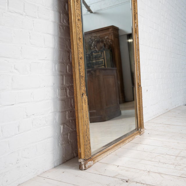 Late 19th Century Large Napoleon III Pediment Mirror, 1870 For Sale - Image 5 of 11