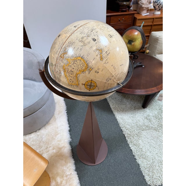 Replogle Globes Tom Torrens Replogle World Floor Globe on Cast Metal Stand For Sale - Image 4 of 12