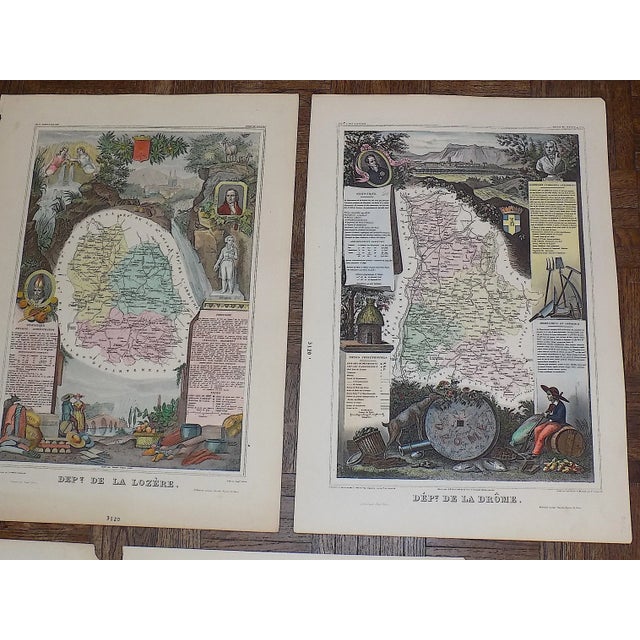 Realism Authentic Antique 19th C. Maps-Provinces of France-Engravings-Imperial Folio-Set of 5 For Sale - Image 3 of 5