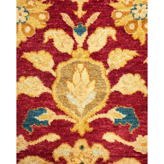 Traditional Mogul, One-of-a-Kind Handmade Area Rug in Red, 6' 2" x 8' 10" For Sale - Image 3 of 8