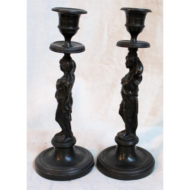 Late 19th Century 19th Century Caryatid Candlesticks - Pair For Sale - Image 5 of 8