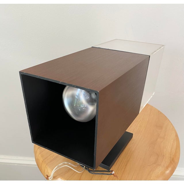 Copper Lightolier Cubic Sconce Dual Lights in Plexiglass and Brushed Copper – a Pair For Sale - Image 8 of 12