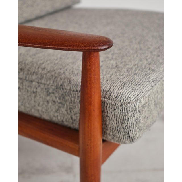 Brown Teak Armchair by Grete Jalk for France & Søn, Denmark, 1950s For Sale - Image 8 of 18