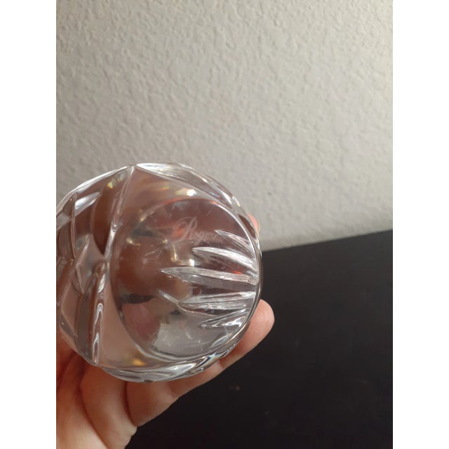 1970s 1970s Signed Rogaska Slovenia Etched Crystal Egg Figurine Paperweight For Sale - Image 5 of 6