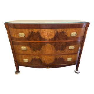 1940s Vintage Berkey and Gay Crotch Mahogany Chest of Drawers For Sale