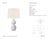 Thomas O'Brien by Visual Comfort Signature Noppon 30" Table Lamp in Veiled White with Linen Shade Designer: Thomas O'Brien...