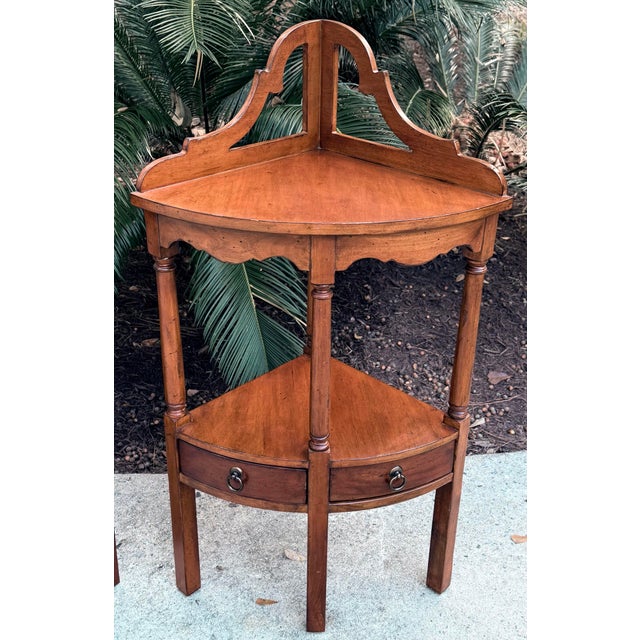 Transitional Pair Fine Quality Corner Stands For Sale - Image 3 of 10