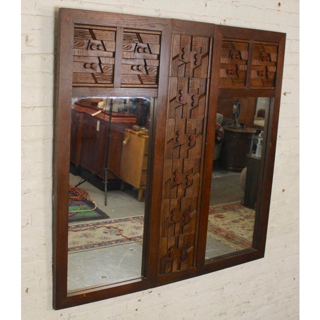 Lane Furniture Mosaic Design Mid-Century Wall Mirror For Sale - Image 4 of 6