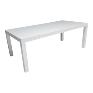 Mid 20th Century Attributed to Milo Baughman for Thayer Coggin Parsons Style Dining Table in White Lacquer