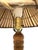 1990s Vintage Mid Century Bamboo Shade Turned Wood Table Lamp For Sale - Image 5 of 9