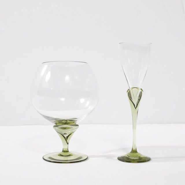 Set of 16 Papyrus Pattern Rosenthal Cordial & Brandy Sniffer Crystal Stemware For Sale - Image 9 of 12