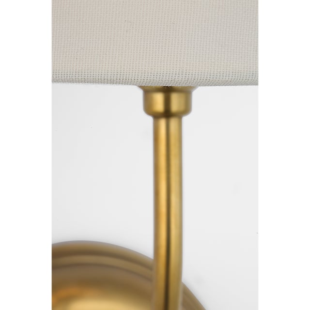 Metal Thomas O'Brien for Visual Comfort Signature Vendome 16" Cordless Single Sconce in Hand-Rubbed Antique Brass with Linen Shade For Sale - Image 7 of 9
