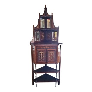 19c Collinson & Lock Corner Cabinet For Sale