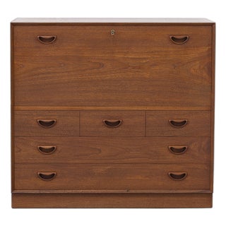 Vintage Danish Teak Secretaire by Hvidt and Mølgaard-Nielsen for Søborg Møbelfabrik, 1960s For Sale