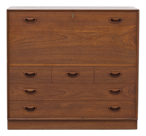 Vintage Danish Teak Secretaire by Hvidt and Mølgaard-Nielsen for Søborg Møbelfabrik, 1960s