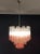 Mid-Century Modern Murano Glass Tube Chandelier – 36 Glasses Transparent With Pink Shades Tube For Sale - Image 3 of 11