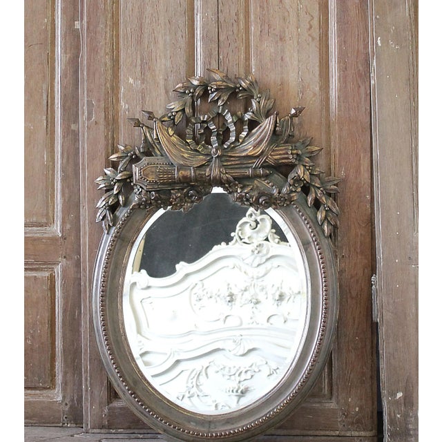 Vintage Mid-Century Giltwood Carved Mirror For Sale - Image 13 of 13