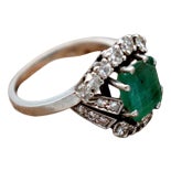 Platinum Ring with Diamonds For Sale