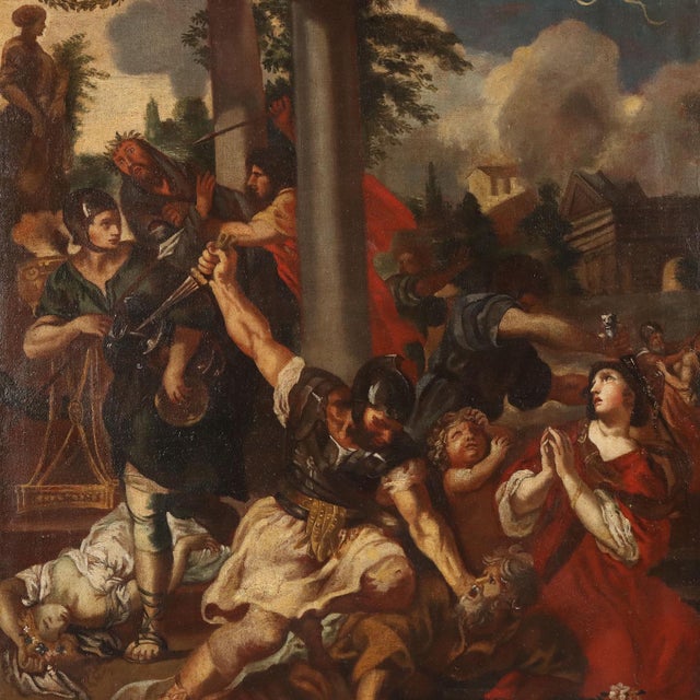 Follower of Pietro da Cortona, The Age of Iron, 17th Century, Oil on Canvas For Sale - Image 3 of 14