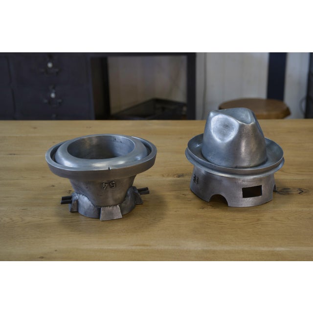 Industrial Cast Aluminum Hat Mold Jalard in Caussade, 1950s For Sale - Image 3 of 11