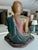 Green Antique Burmese Buddhist Monk Polychrome Wood Carving Statue For Sale - Image 8 of 18