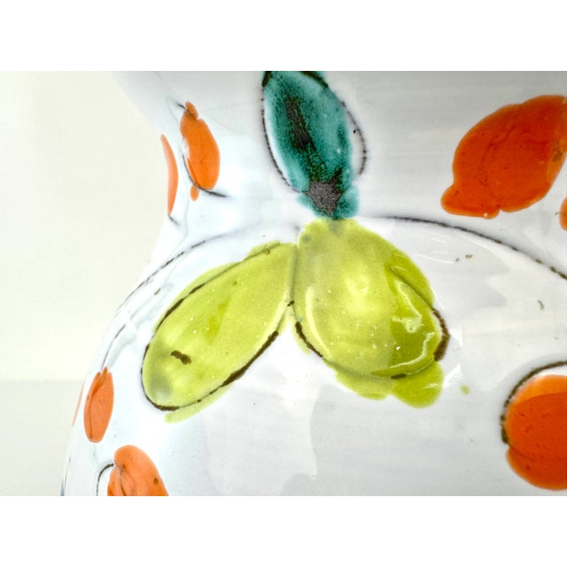 Vintage Italian Hand Painted Ceramic Vase For Sale - Image 4 of 9