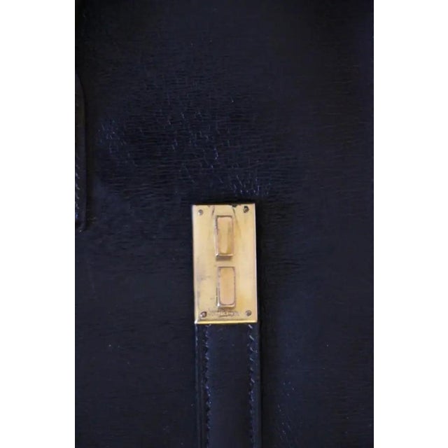 Black Leather Hermes Drag Bag by Hermès for Hermès, Unkns For Sale - Image 9 of 18