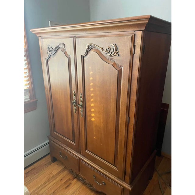 French Country Ethan Allen Country French Tv Cabinet For Sale - Image 3 of 5