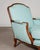 Louis XV Style Bergère Lounge Chair in Tiffany Blue + Ottoman For Sale - Image 10 of 18