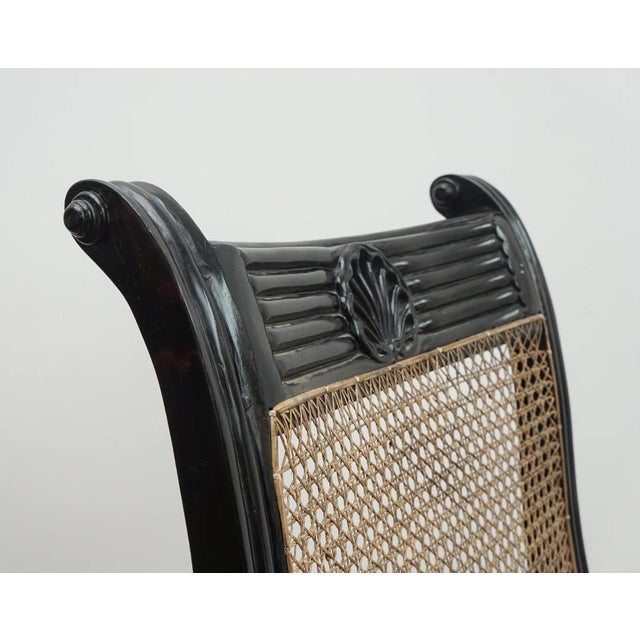 Early 19th Century Ebony Carved Grandfather Shell Mark Chair For Sale - Image 15 of 17