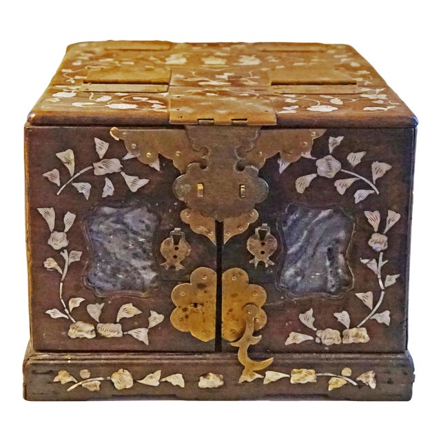 Antique Chinese Ladies Accessory Box Qing Dynasty For Sale
