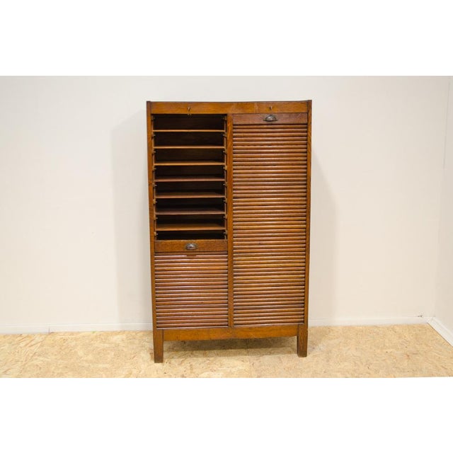 Modernist Roller Blind Cabinet, Czechoslovakia, 1930s For Sale - Image 3 of 18