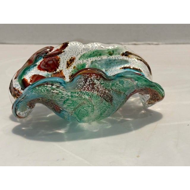 Vintage Art Glass Confetti Bowl Italy For Sale In Detroit - Image 6 of 11