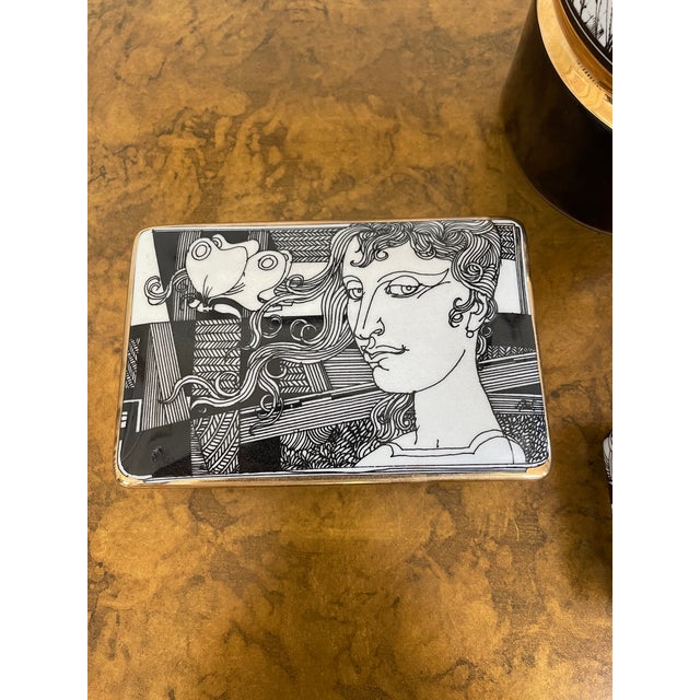 Art Deco Endre Szasz for Hollóháza Art Deco Style Porcelain Grouping - 4 Pieces For Sale - Image 3 of 12