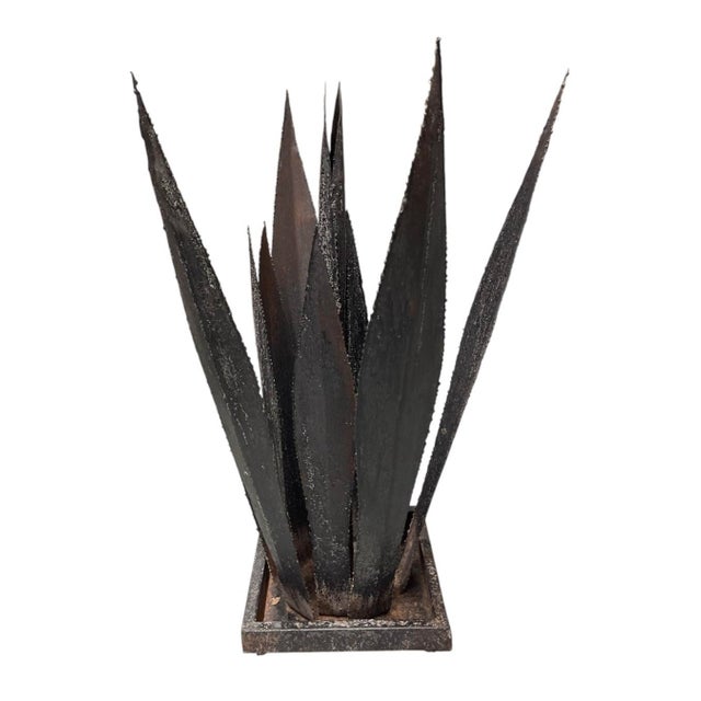 Handcrafted Moroccan Sculptural Metal Agave Succulent For Sale - Image 4 of 12