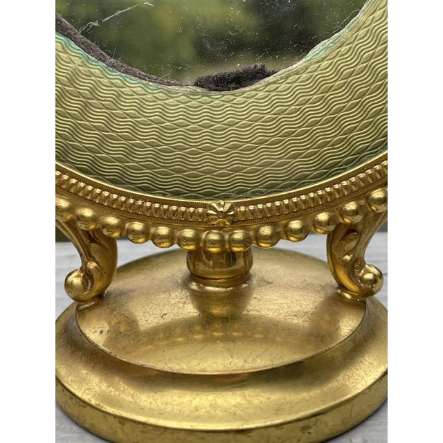 Fine Antique Friedman Silver Co. Guilloche Enamel Gilt Picture Frame Art Deco For Sale - Image 13 of 15