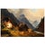 ALPINE VILLAGE SCENE Continental School, late 19th century Oil on canvas, unsigned 29 1/2" H x 41 1/2" W (framed) 24 5/8"...