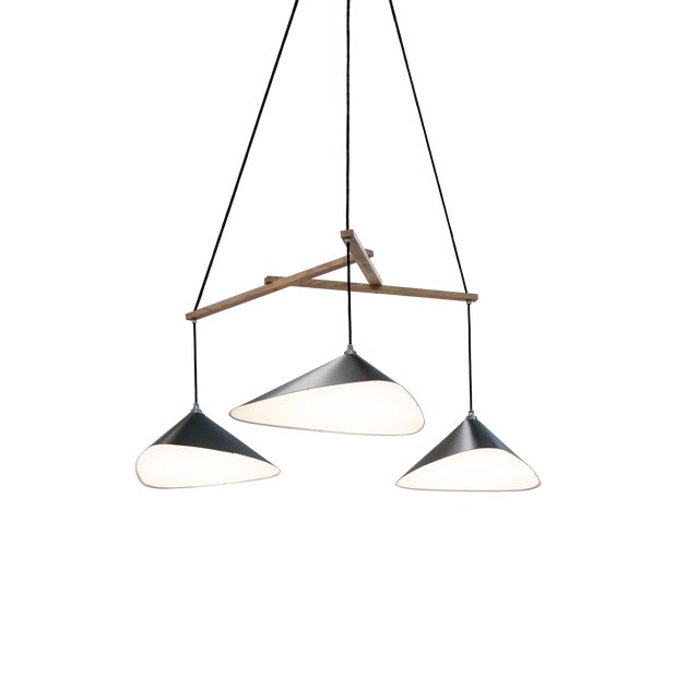 Emily Group of Three Semi Matte Paint Pendant Light from Moss Objects For Sale - Image 10 of 10