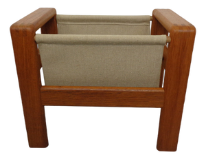 Danish Solid Teak Magazine Rack, 1960s
