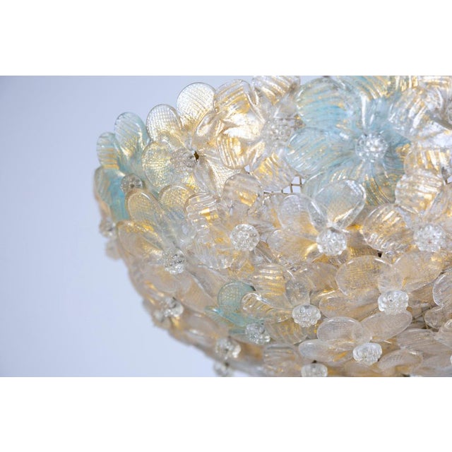 Murano Glass Flowers Basket Ceiling Lights from Barovier, 1950, Set of 2 For Sale - Image 12 of 13