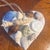 Coastal Seashell Encrusted White Heart Mosaic Heart Door Hanger Nautical Coastal Home Accent For Sale - Image 3 of 9