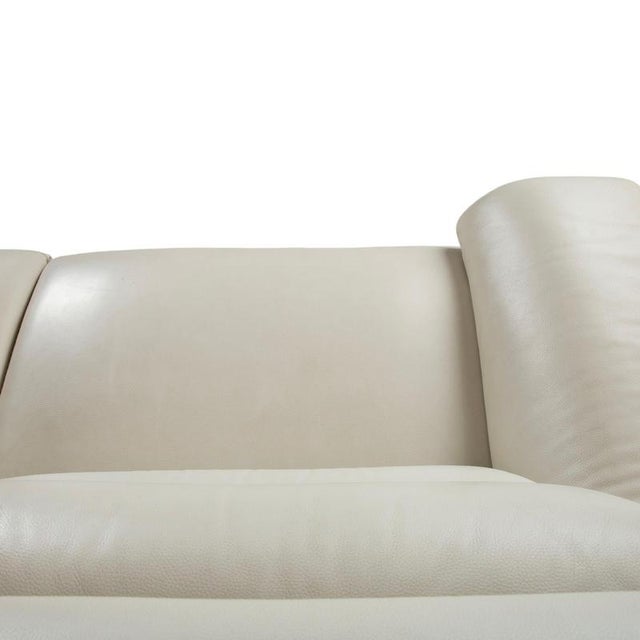 Cream Leather 3-Seater Sofa from Natuzzi For Sale - Image 12 of 18