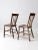 Wood Antique Chippy Paint Farmhouse Chairs Pair For Sale - Image 7 of 13