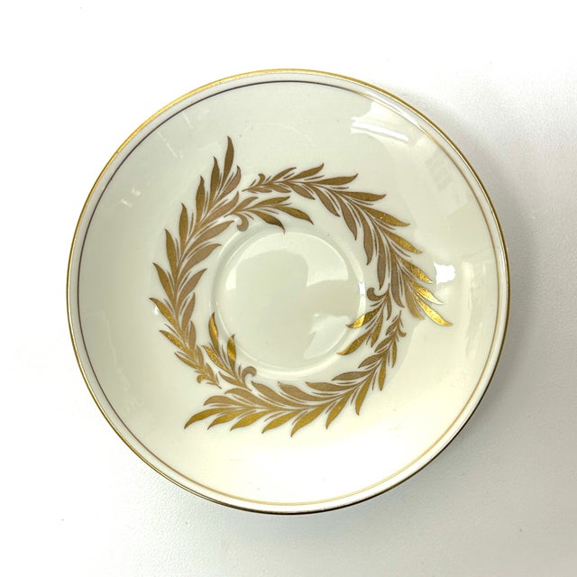 Ceramic Eclectic Single Motif Gold Embellished Decorative Wall Plate Curation - Group of 7 For Sale - Image 7 of 12