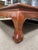 Brown Vintage Solid Walnut Rectangular Coffee Table, Cherry Finish, Ball and Claw Legs For Sale - Image 8 of 9