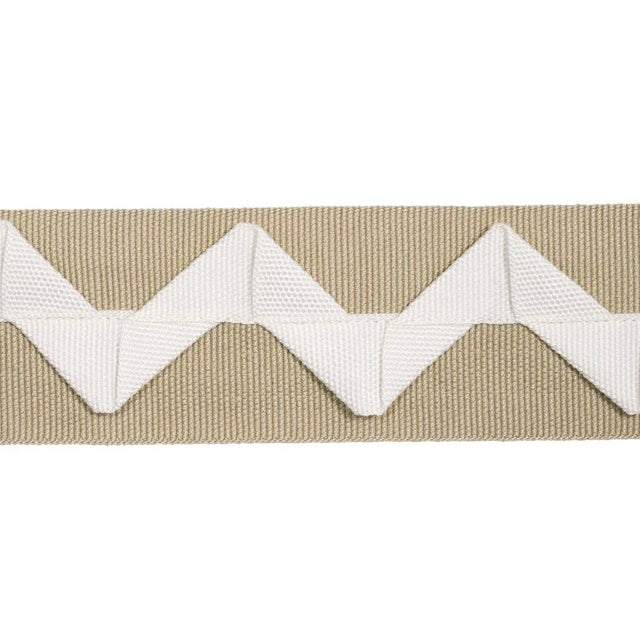 Not Yet Made - Made To Order Sample - Schumacher Lazare Applique Tape in Ivory on Natural For Sale - Image 5 of 5