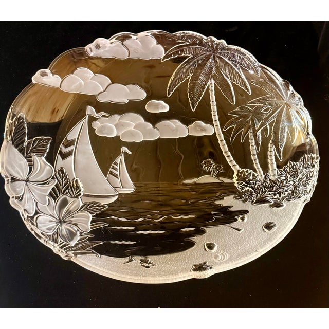 1980s Mikasa Santa Cruz Crystal Large Platter For Sale - Image 10 of 12