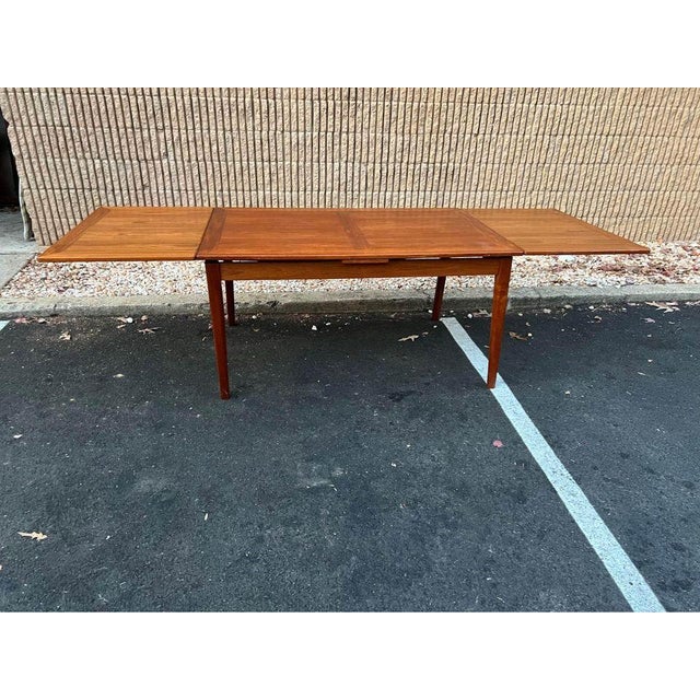 Mid 20th Century Vintage Skovby Danish Teak Extendable Dining Table For Sale - Image 10 of 11