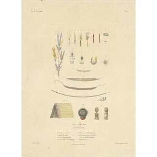 Duperrey, Illustration of Jewellery, Belts and Other Items from Birara, New Ireland, Print For Sale