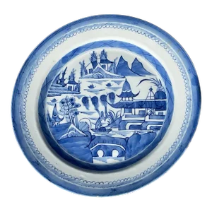 Canton Ware Dinner Plate,Circa 1850